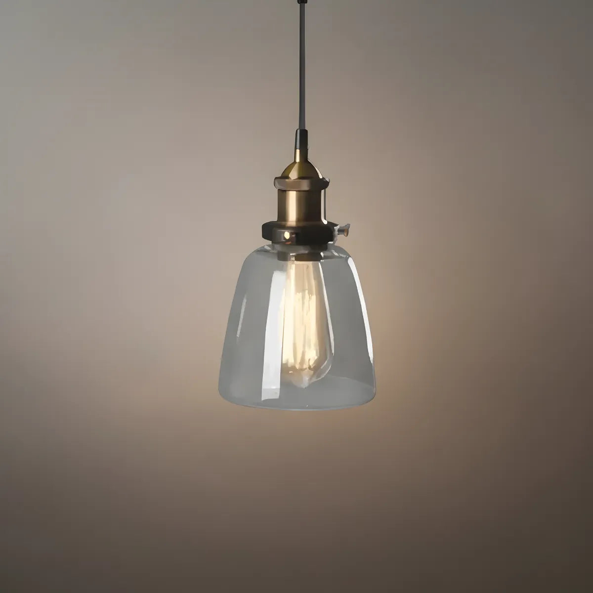 Irondale Industrial Glass Pendant Light 