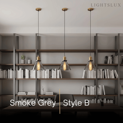 Irondale Industrial Glass Pendant Light 