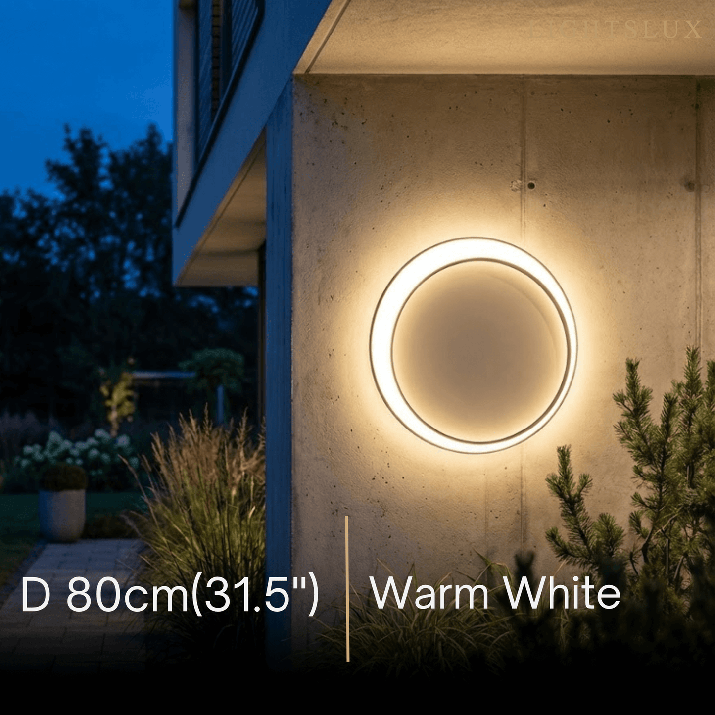 Lunara Art Deco LED Outdoor Wall Lamp with Remote Control for Exterior Spaces