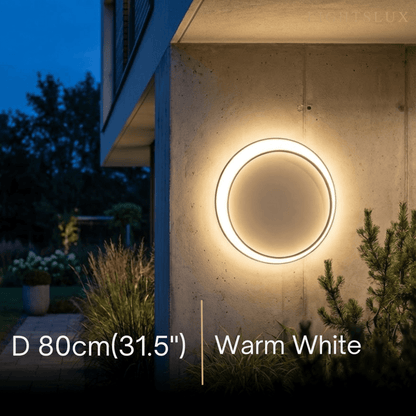 Lunara Art Deco LED Outdoor Wall Lamp with Remote Control for Exterior Spaces