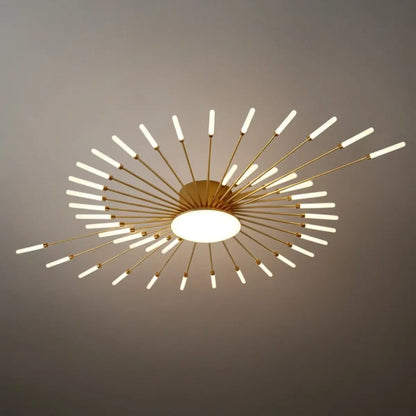 Nebula Modern Firework Ceiling Light –  Gold/Black for Bedroom Dining Room Living Room