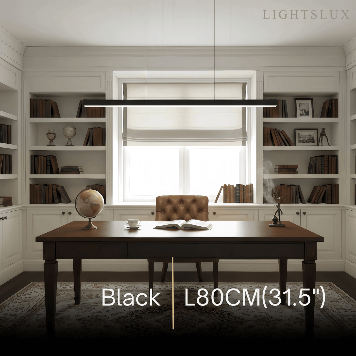 Arcato Minimalist Dimmable Linear Pendant Light – Black or White Acrylic for Dining Room