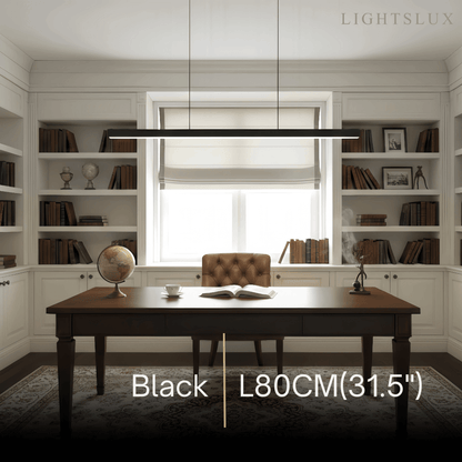 Arcato Minimalist Dimmable Linear Pendant Light – Black or White Acrylic for Dining Room
