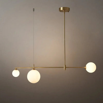 Modern Glass Bubble Chandelier - Gold Metal Frame