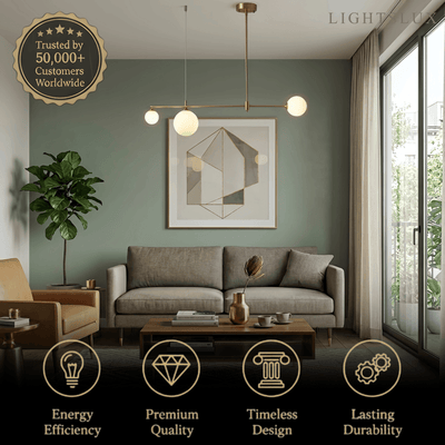 LZ339 Modern Glass Bubble Chandelier - Gold Metal Frame