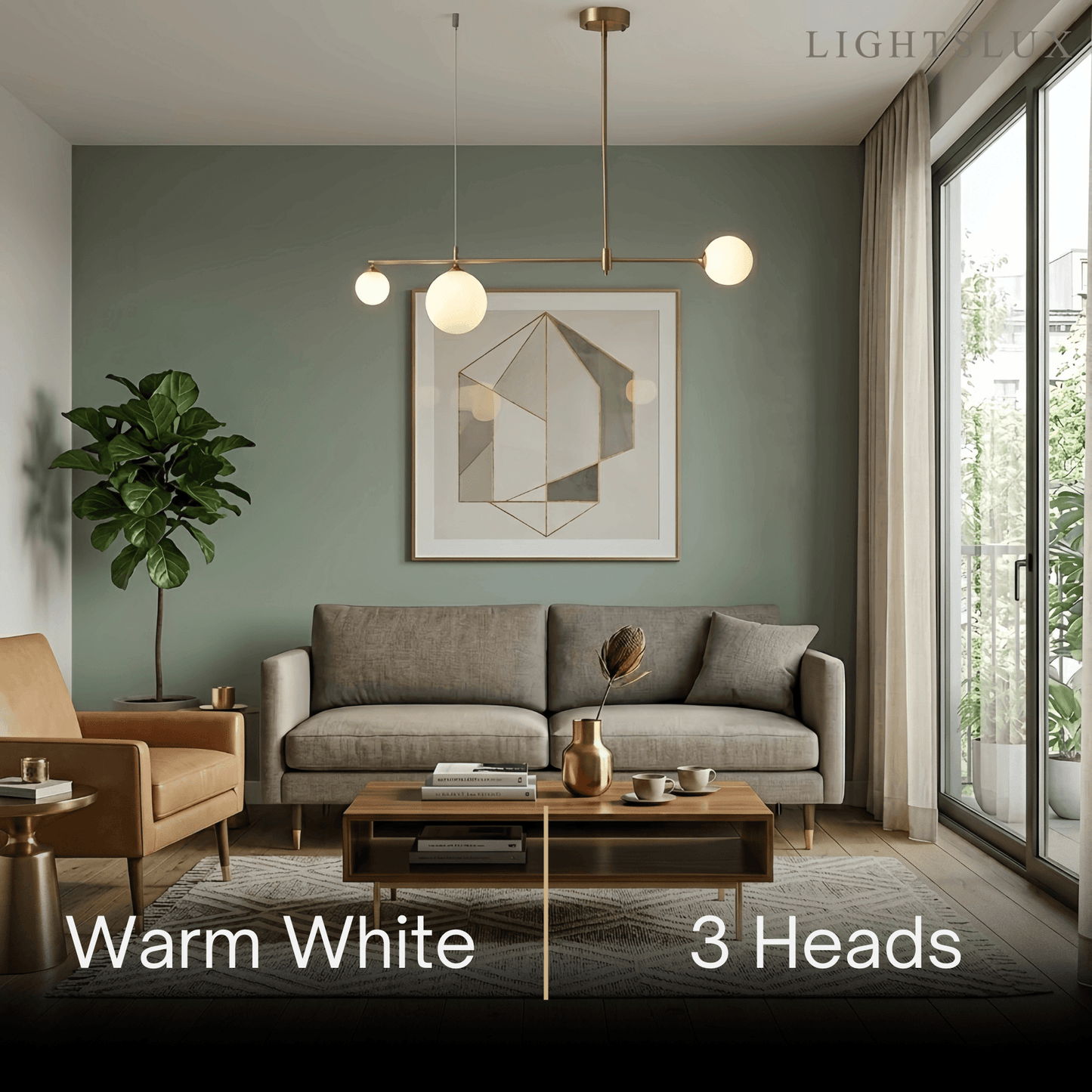 Modern Glass Bubble Chandelier - Gold Metal Frame