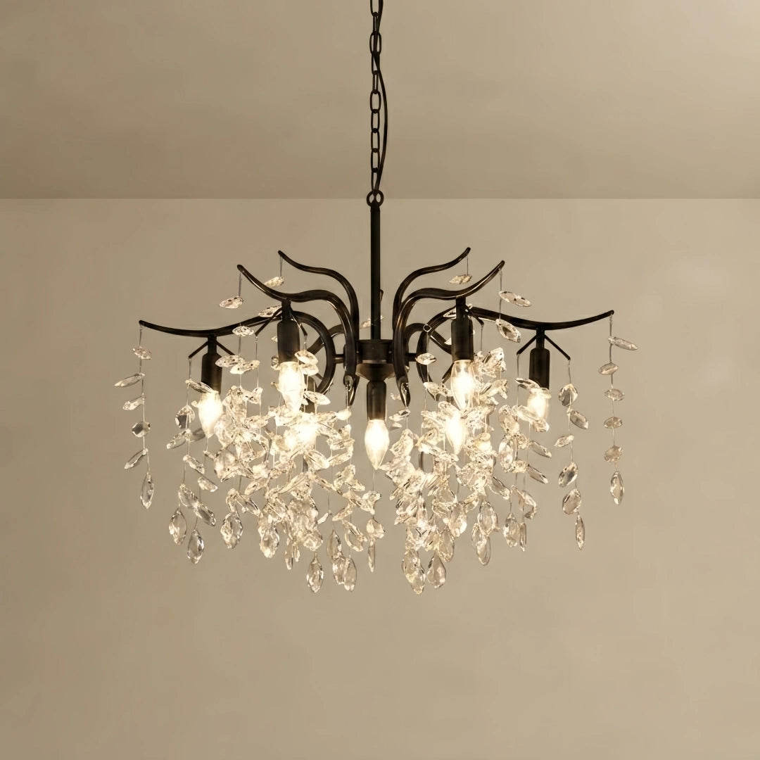 Chandelier – Luxurious Black/Gold Finish for Living/Dining Room