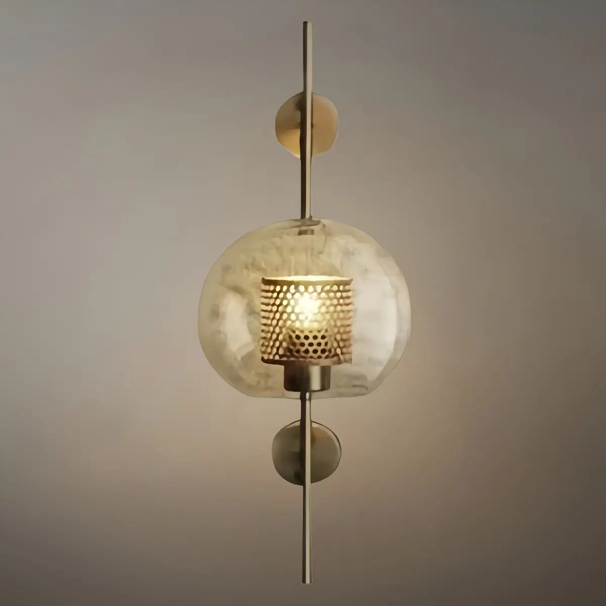 Vetro Royal Glass/Copper Wall Lamp
