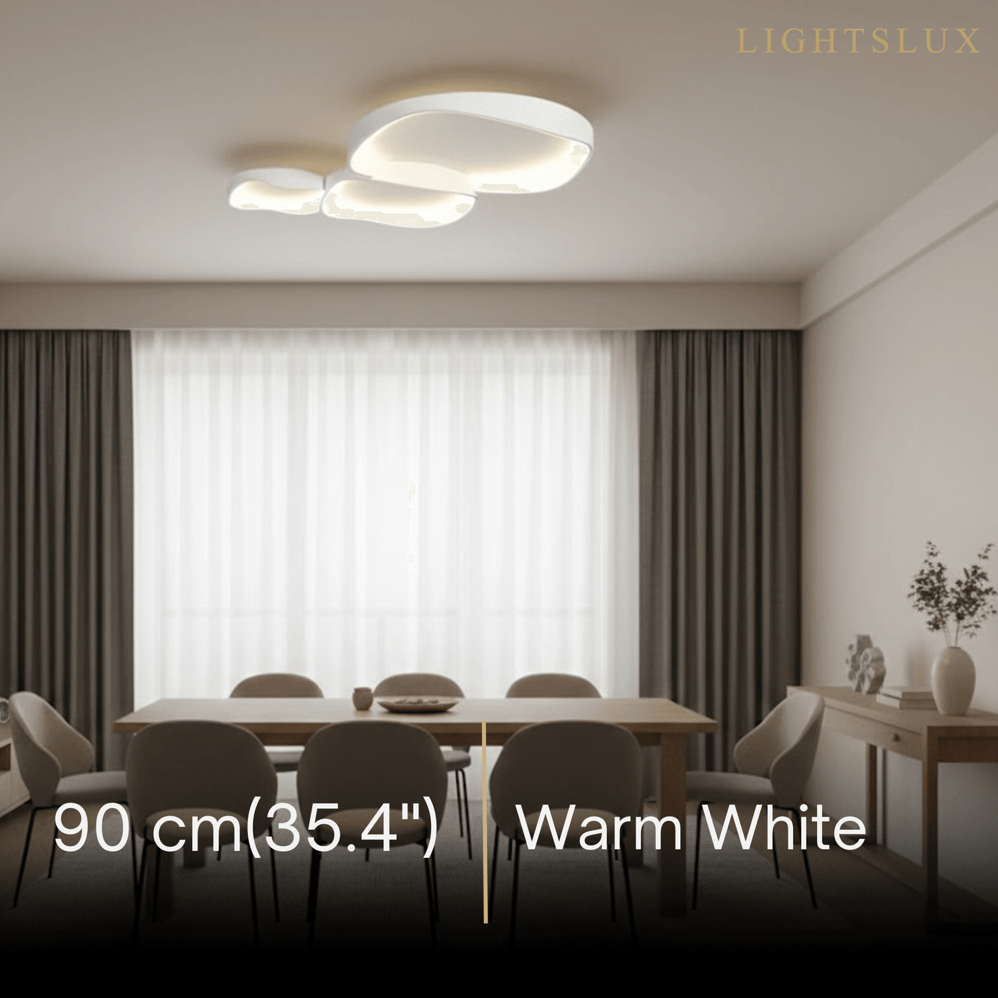 White LED Flush Mount Ceiling Light – Metal /Acrylic for Living Room
