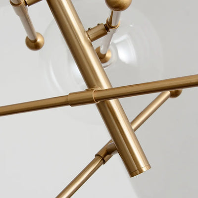 Modern Gold Chandelier with Metal Material
