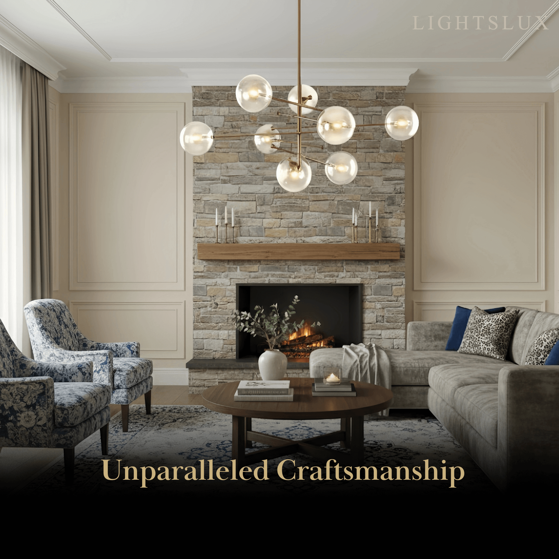 Nebula Royal Branch Glass Chandelier
