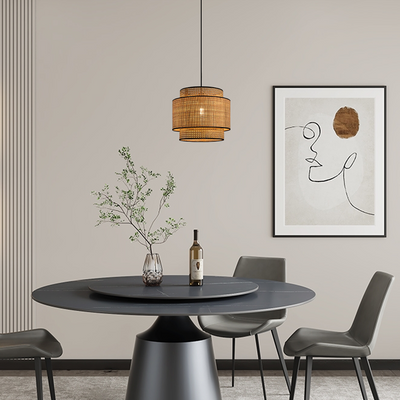 Bamburo Farmhouse Pendant Light — Tri-Layer