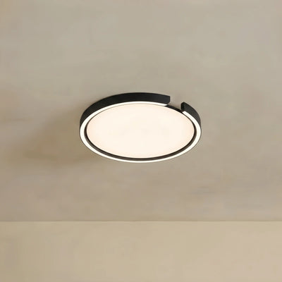 Embrace Modern Round LED Ceiling Light  Black/White Metal for Bedroom/Living Room