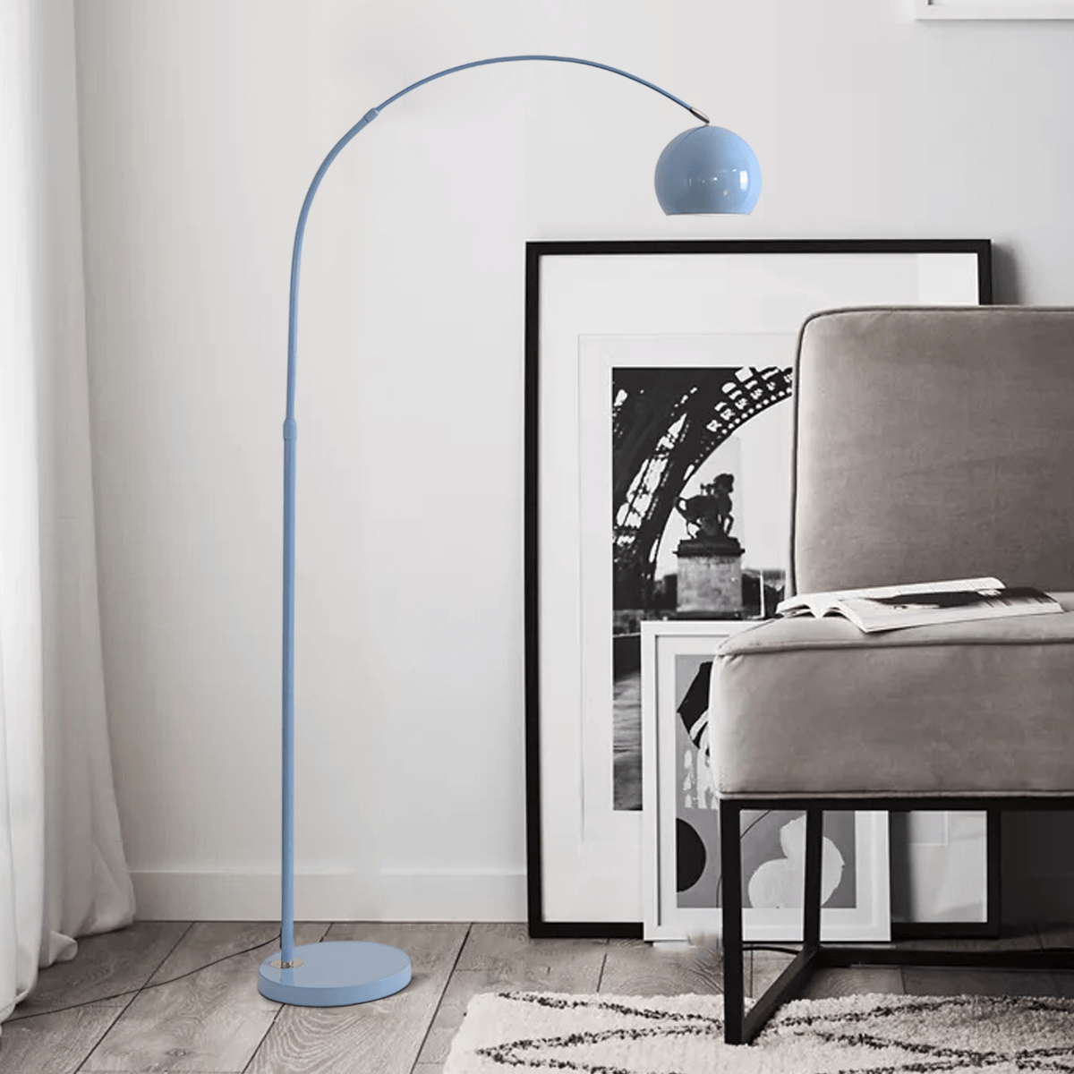 Nordic Floor Lamp - Metal in Black/Blue/Gold/Pink