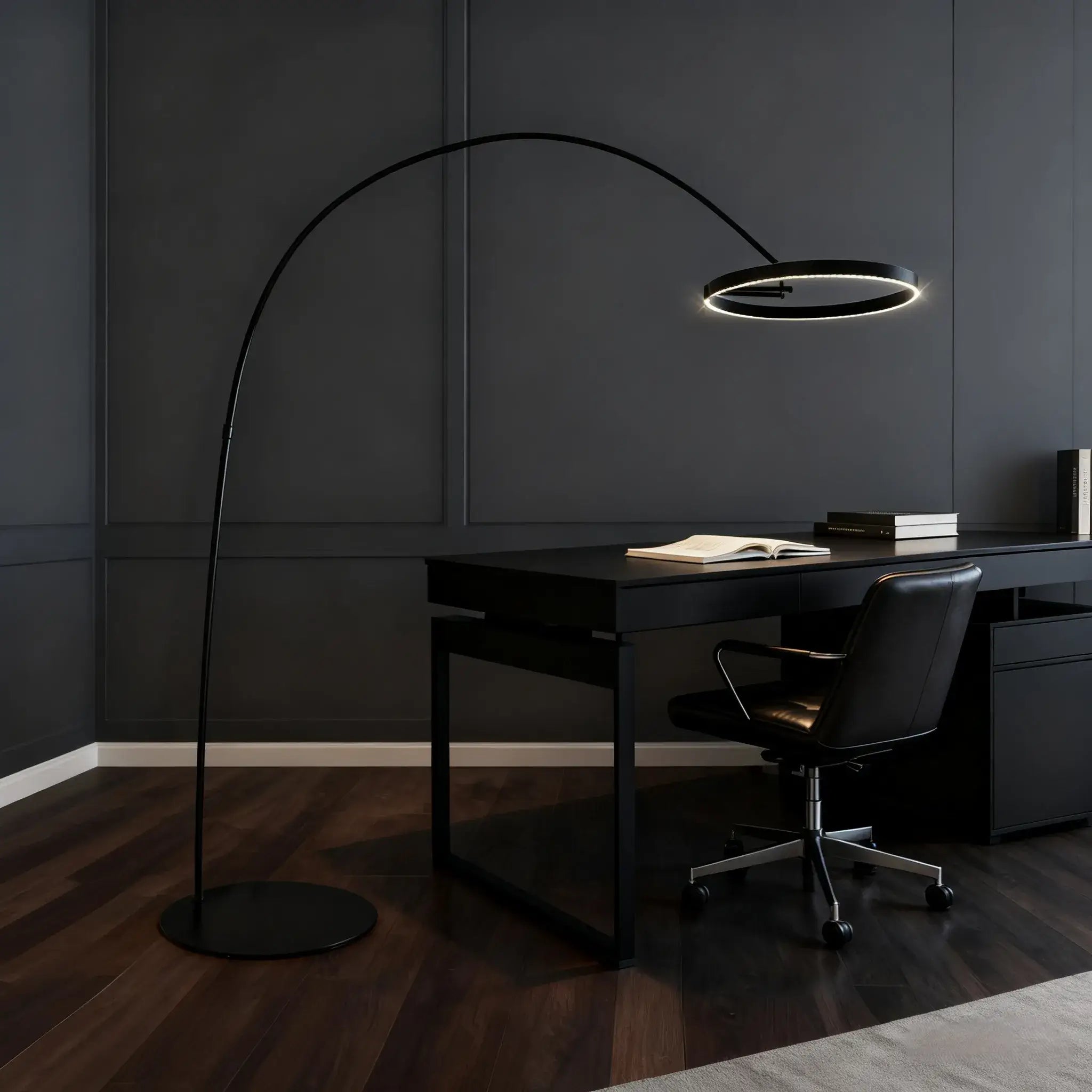 Floor Lamp – Minimalist Black Metal Design for Living Room