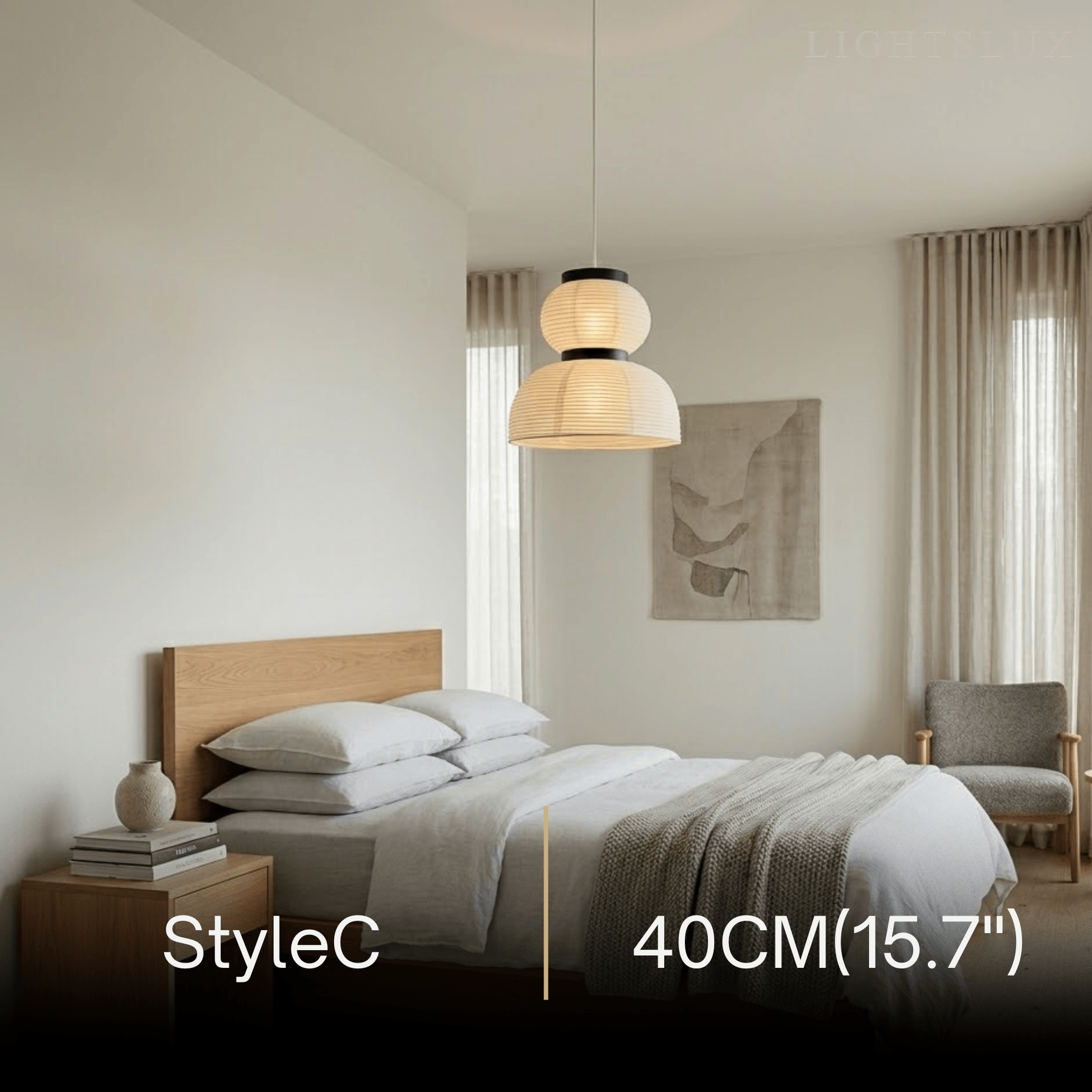 Zenno Retro Fabric Pendant Light 