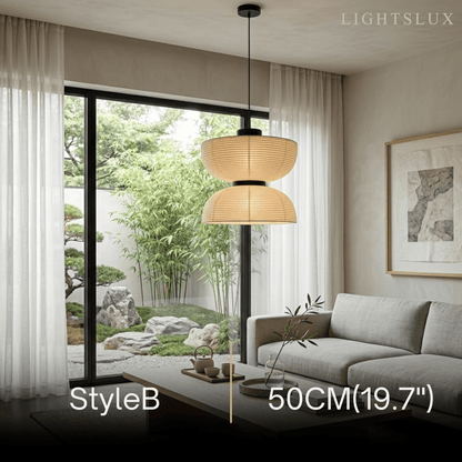 Zenno Retro Fabric Pendant Light 