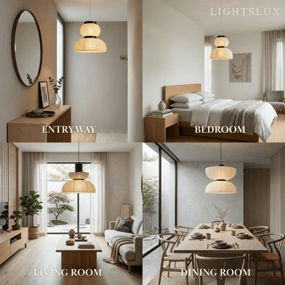 Zenno Retro Fabric Pendant Light 