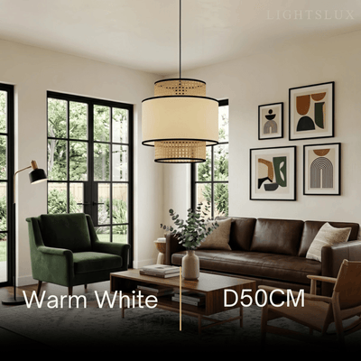 Farmhouse  Pendant Light - Fabric