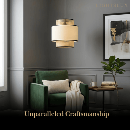 Farmhouse  Pendant Light - Fabric