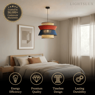 Bamburo Farmhouse Wood Pendant Light - Rustic