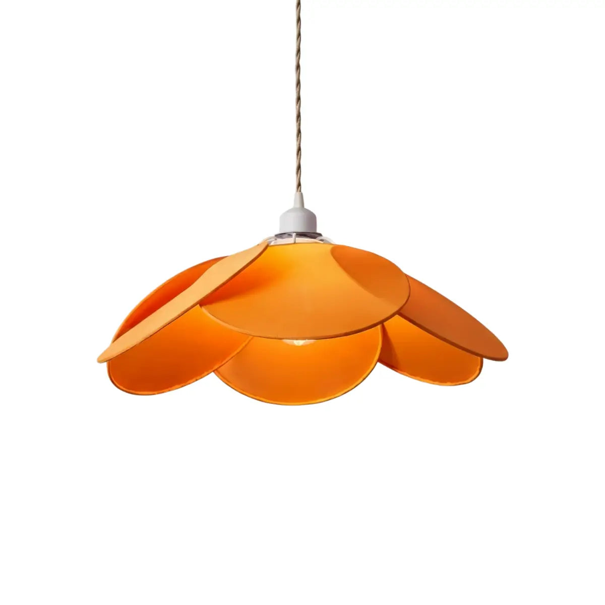 Zenno Farmhouse Metal & Fabric Pendant Light