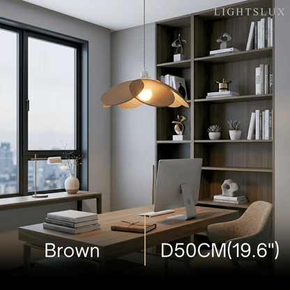 Zenno Farmhouse Metal & Fabric Pendant Light