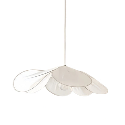 Zenno Art Deco Floral Metal & Fabric Pendant Light