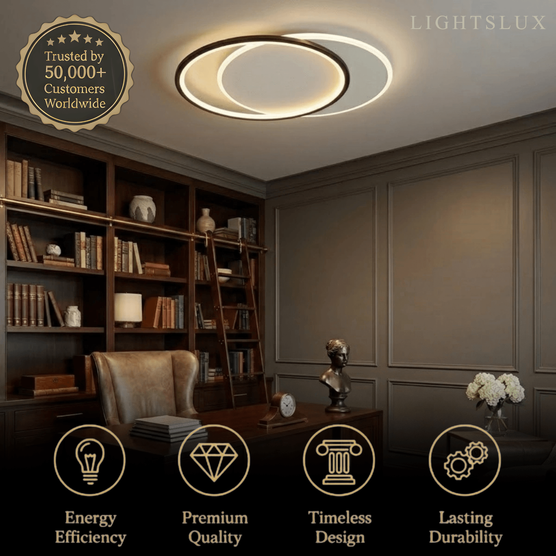 Ceiling Light – Metal & Acrylic Geometric Design