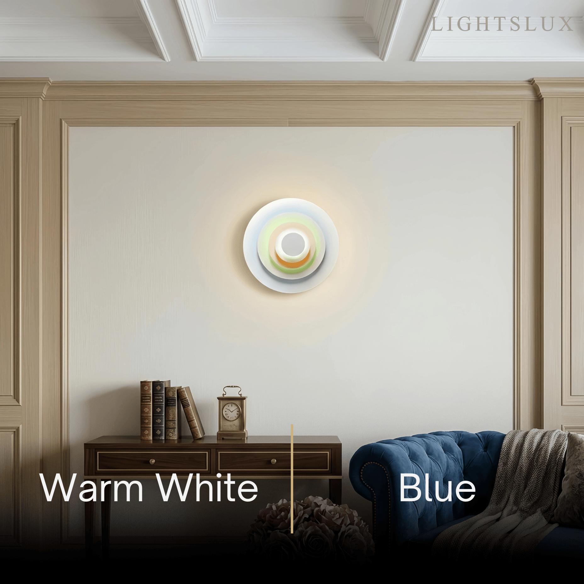 Morandia Morandi Metal Wall Lamp - Blue/Pink/Yellow Round Design for Living Room