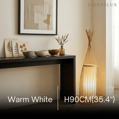 Zenno Designer Bamboo Floor Lamp