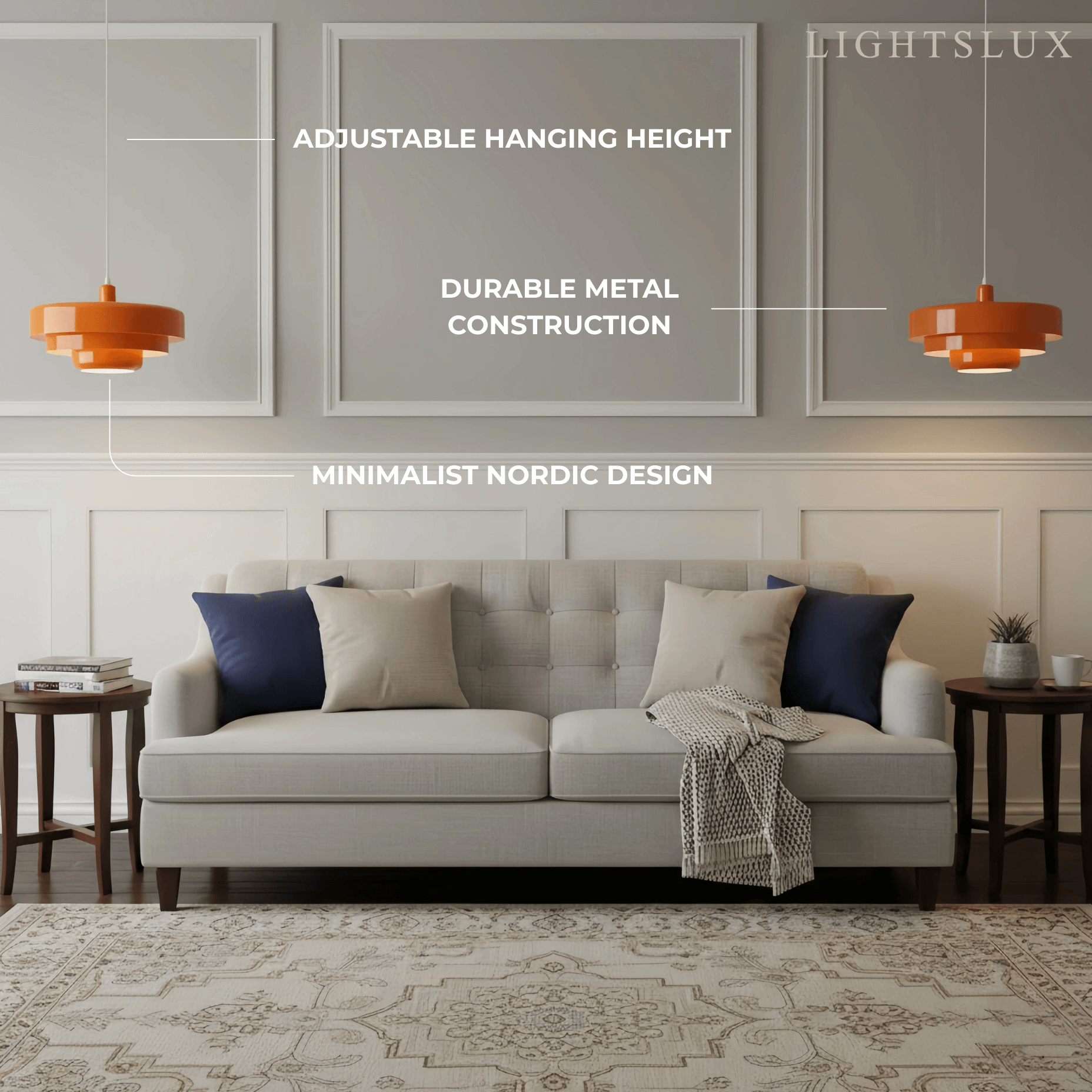 Morandia Nordic LED Pendant Light – Orange/Green/White/Yellow/Pink Metal Kitchen