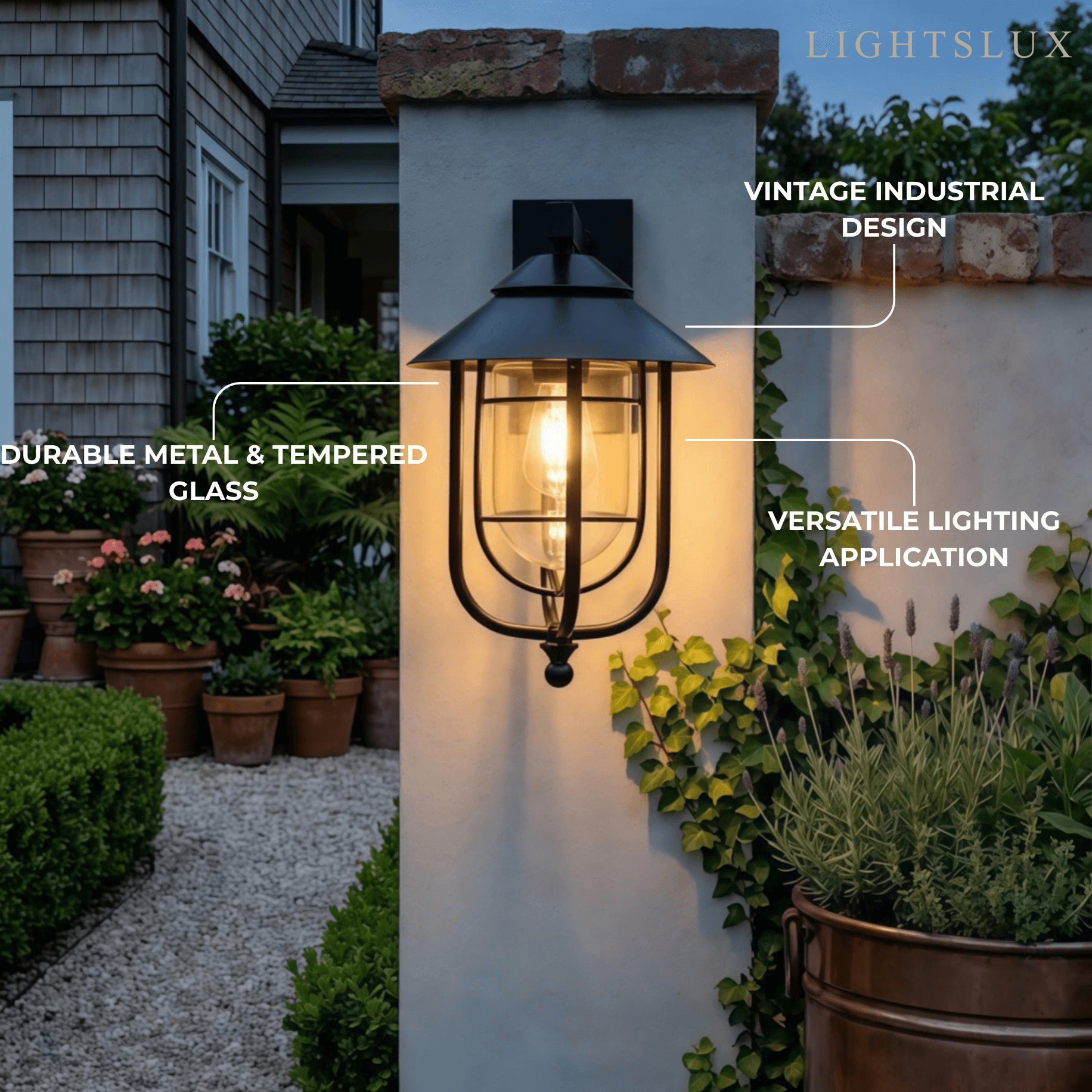 Outdoor Wall Lamp - Waterproof light for Garden