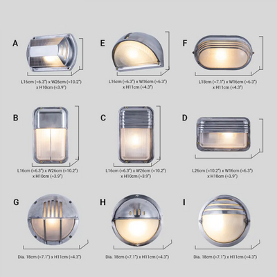 Modern Geometric Outdoor Wall Lamp 