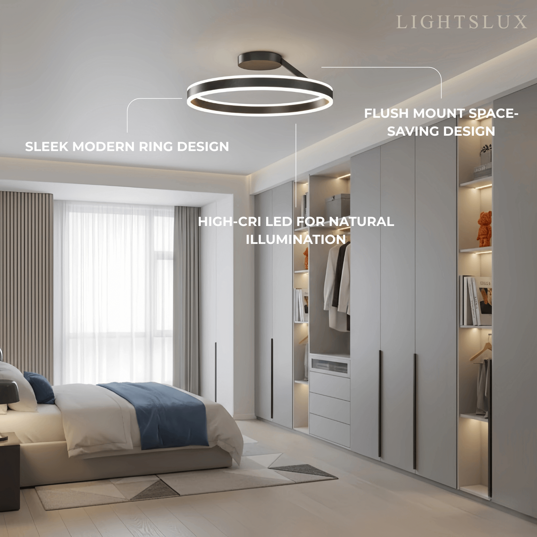 Embrace Modern Circular Flush Mount Ceiling Light