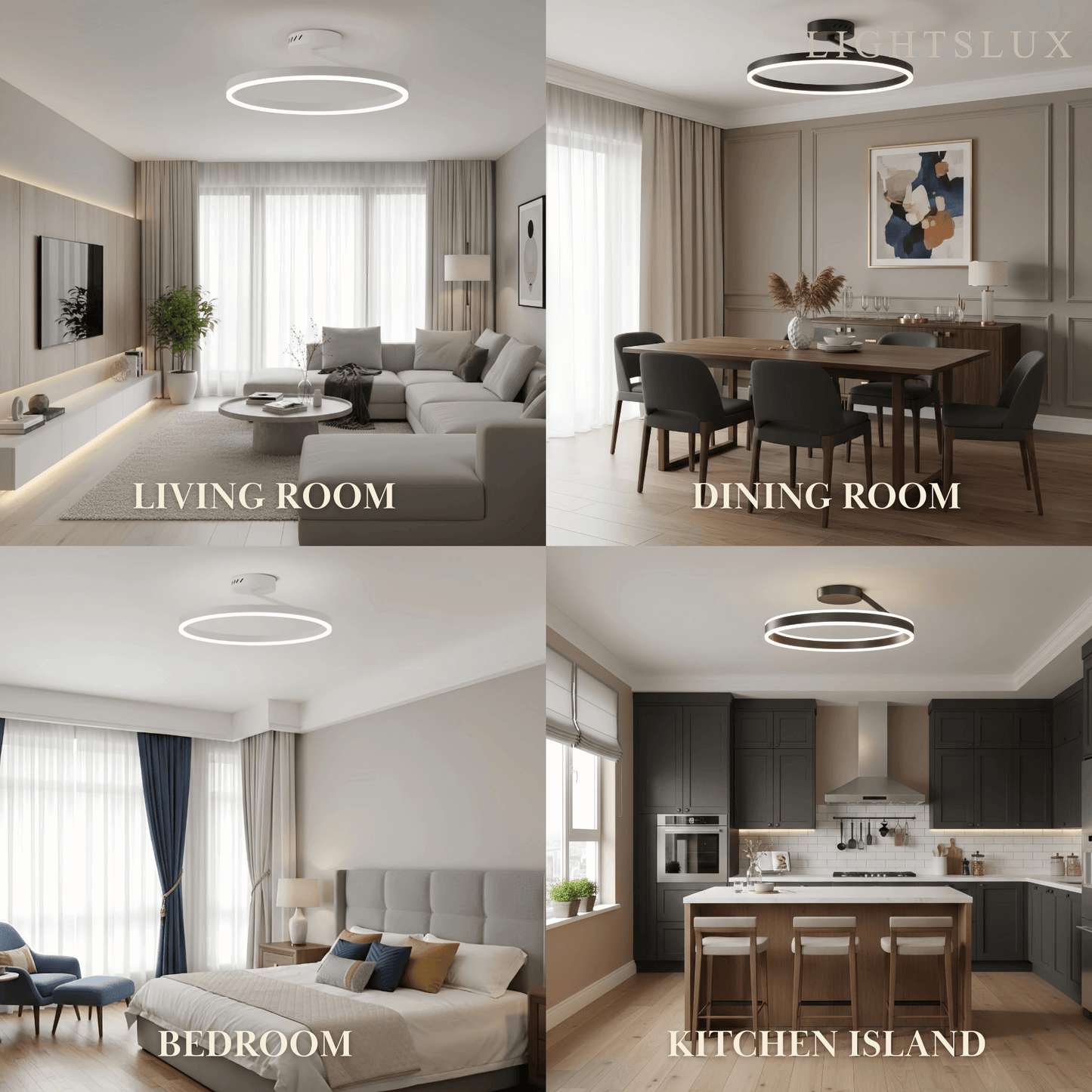 Embrace Modern Circular Flush Mount Ceiling Light