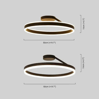 Modern Circular Flush Mount Ceiling Light Size