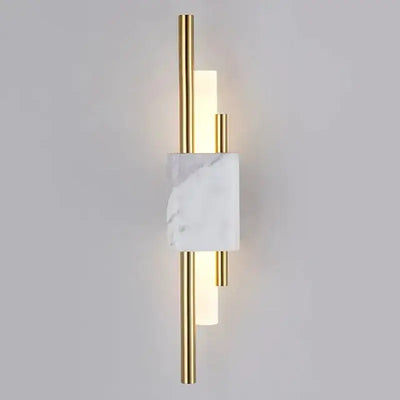 Excelis Modern Cylindrical Wall Lamp – Metal Bedroom Light in Gold/Green/White