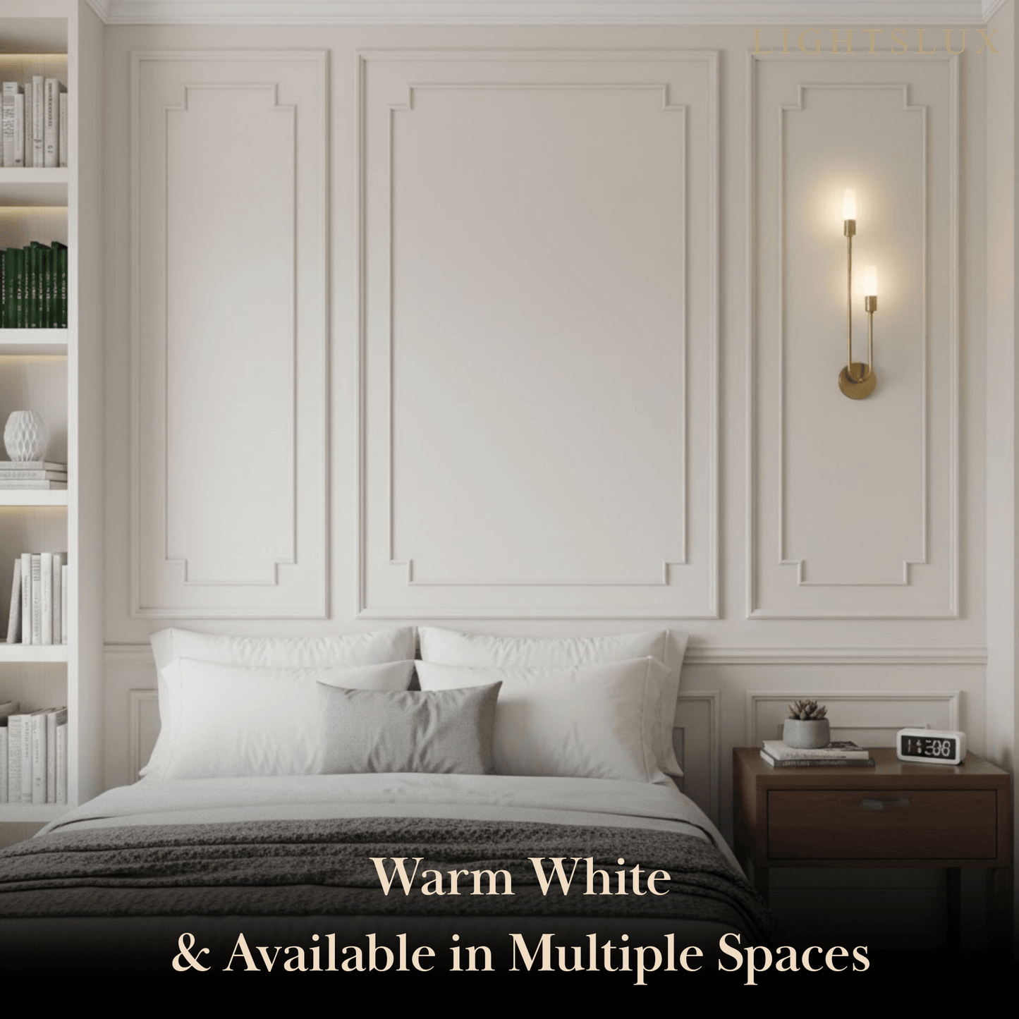 Excelis Modern U-Shaped Linear Wall Light – Gold Metal for Bedroom/Living Room