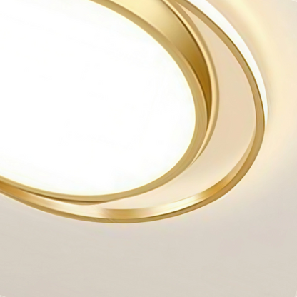 Stellar Modern Planet Ceiling Light - Black/Gold Metal for Living Room