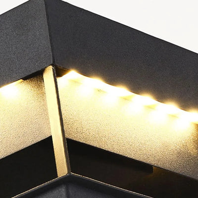 Modern Rectangular Outdoor Pillar Light