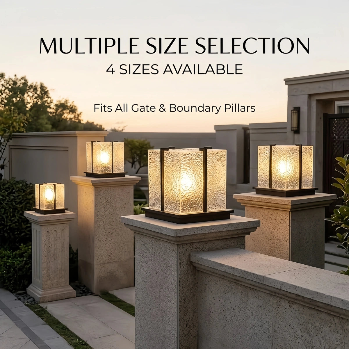 Lunara Modern Outdoor Floor Lamp--Stainless Steel for Courtyard
