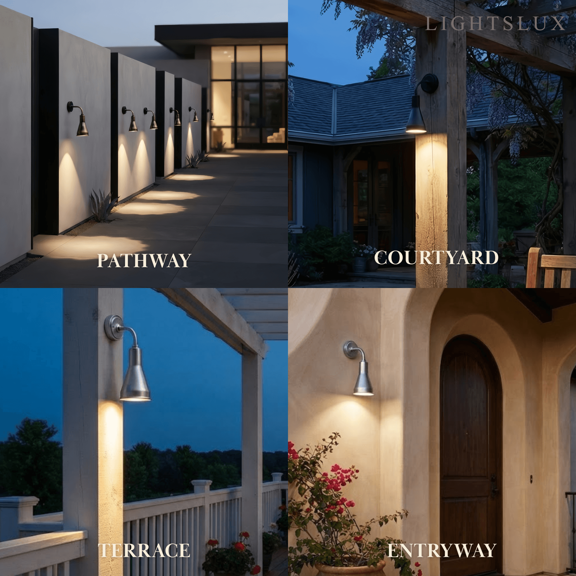 Irondale Wall Lamp--Stainless Steel for Outdoor Courtyard