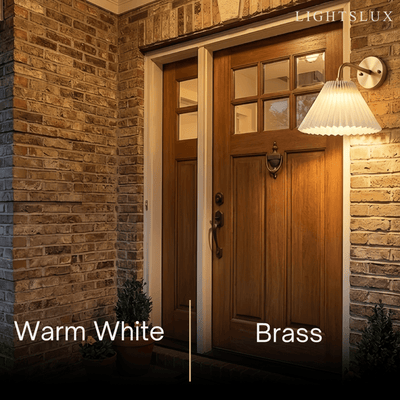 NU006Crema Elegant Wall Lamp--Black or Brass for Outdoor 
