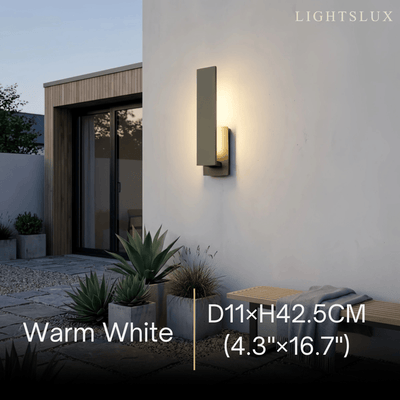 Arcato Wall Lamp--Aluminum Black for Outdoor Yard