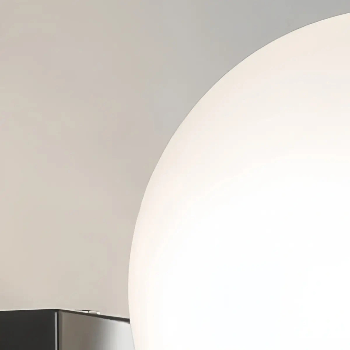 Lunara Art Deco Planet Wall Light -- Stainless Steel & Glass, Black/Beige for Terrace Detail