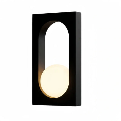 Arcato Modern Outdoor Wall Lamp -- Stainless Steel & PC Black for Patio