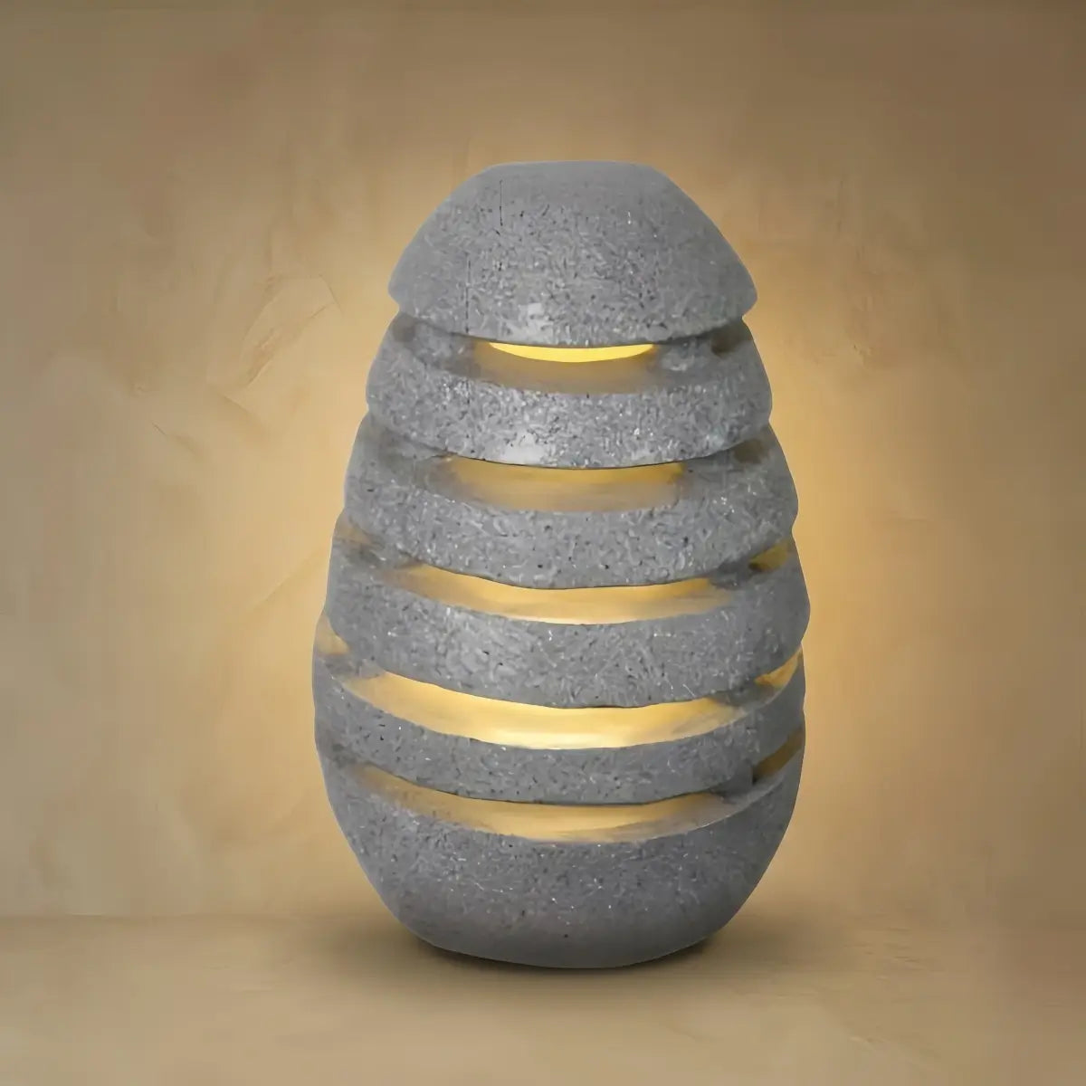 Solara Floor Lamp--Resin Stone-gray for Outdoor Courtyard