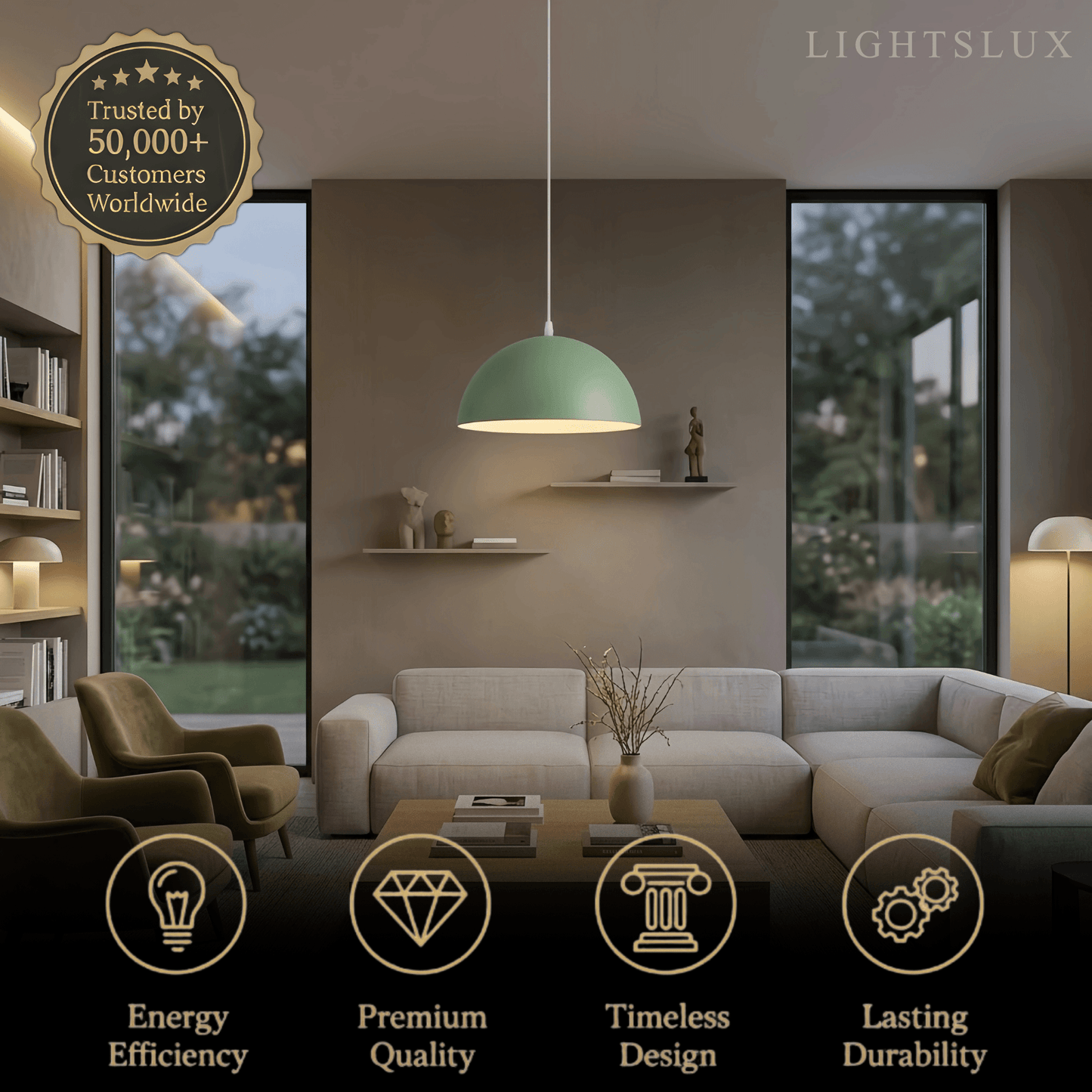 Morandia Minimalist Pendant Light -- Aluminum 