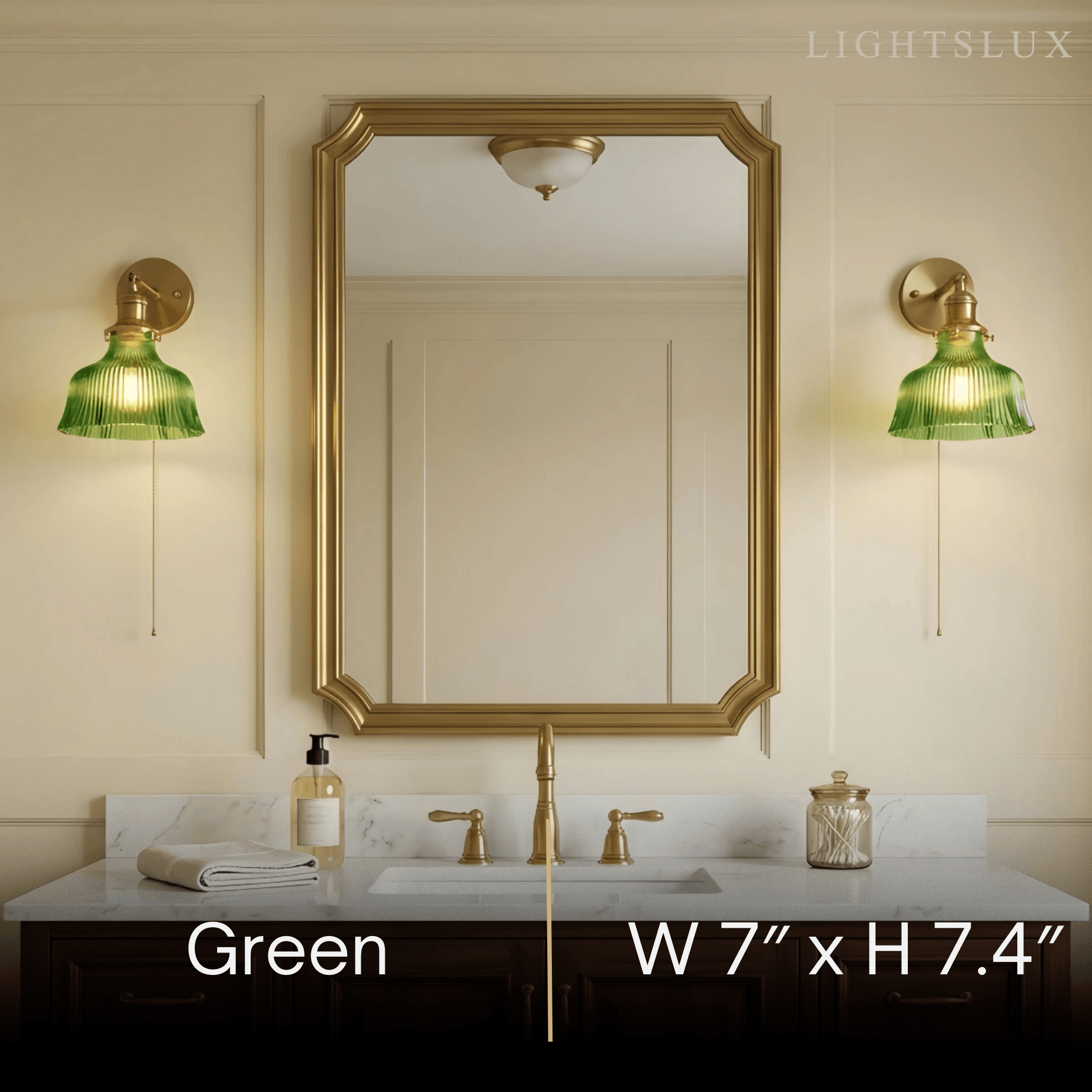 Vetro Vintage Brass Wall Lamp
